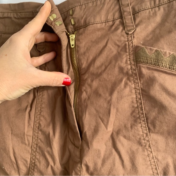 Anthropologie Ellie Utility Embroidered Trouser pants high waisted - Picture 8 of 16